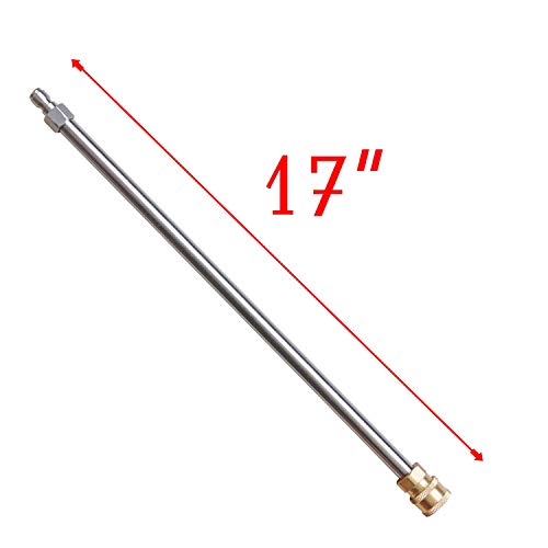 Xiny Tool Pressure Washer Extension Wand 17 Inch Stainless Steel 1/4" Quick Connect Power Washer Lance 2 Pack