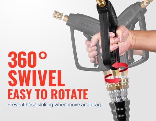 YAMATIC 4000 PSI Pressure Washer Gun Wand with Swivel & M22 Coupler for Ryobi, Simpson, Craftsman Power Washer
YAMATIC S