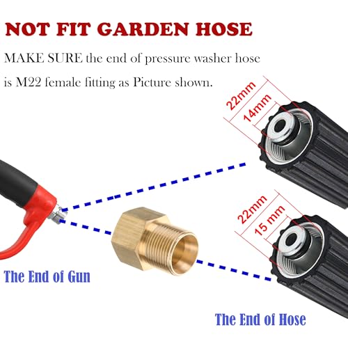 Daily Deluxe Pressure Washer Gun with Replacement Wand Extension for Home Use in 40 Inch, 5000 PSI