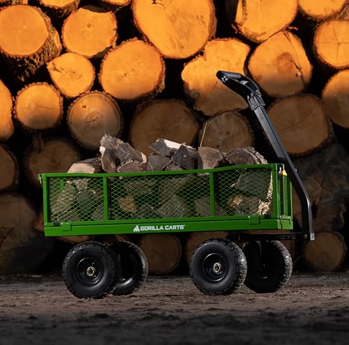 Gorilla Carts Steel Utility Garden Cart No-Flat Tires 800-Pound Capacity Amazon Exclusive Green 4 Cubic Feet  
Gorilla C
