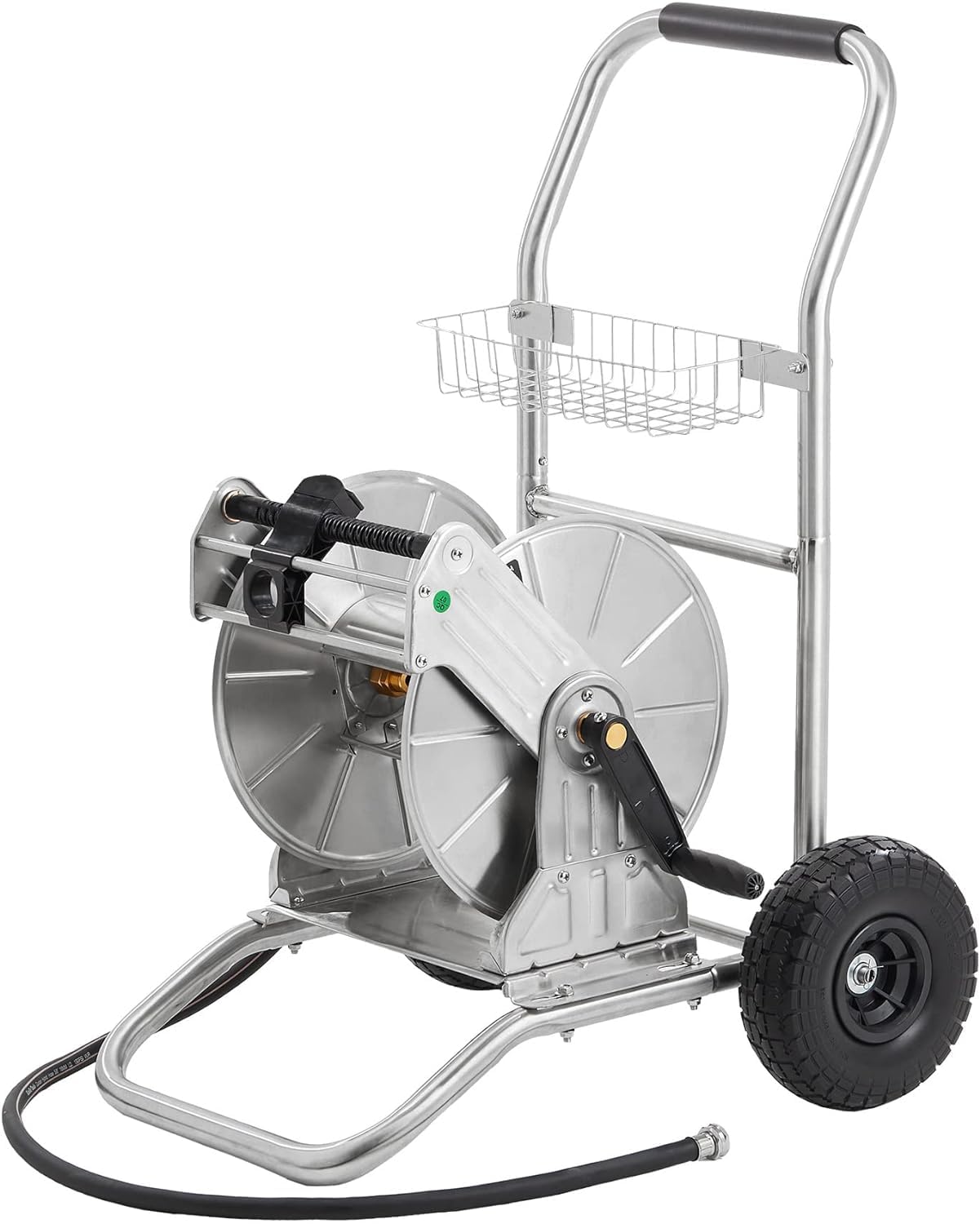 Giraffe Tools Heavy Duty Water Hose Reel Cart with Wheels for Outdoor Use
| Stainless Steel 200 ft 1/2 Garden Hose Reel