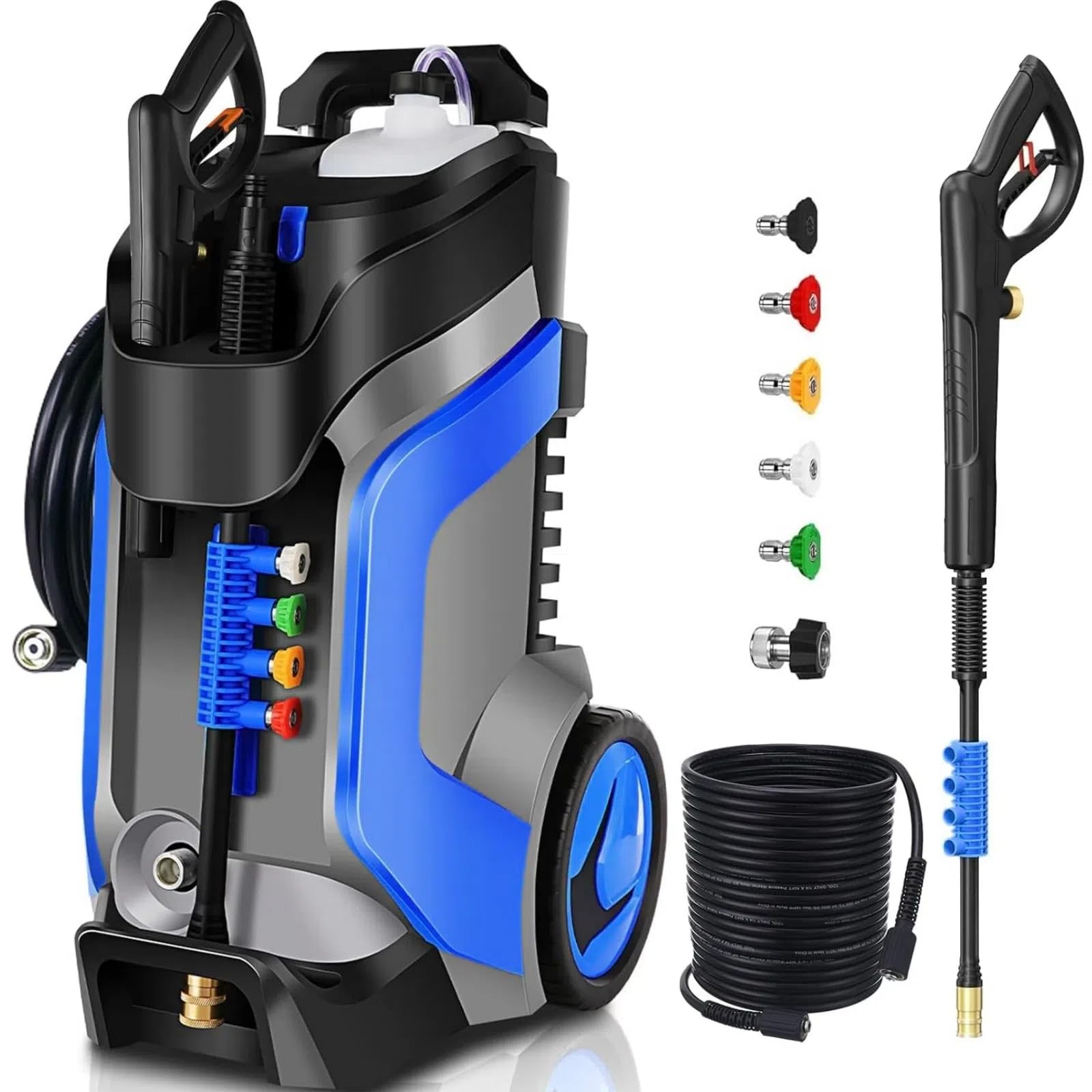 5000PSI Electric Pressure Washer for Home and Car Cleaning | |0GPM High Power | 33FT Hose | M22-14mm Adapter | 1/4"QC Co