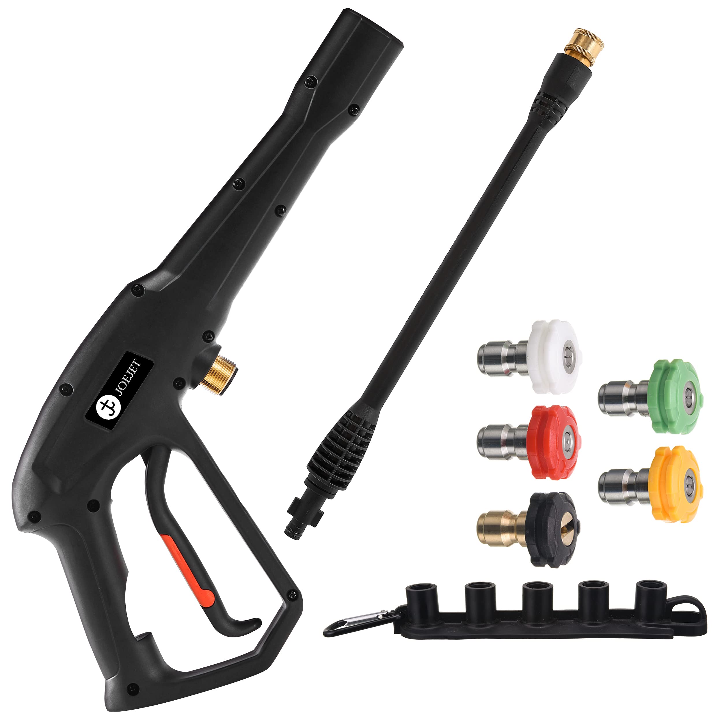 JOEJET High Pressure Washer Replacement Gun with Jet Wand - Karcher, Ryobi Compatible, Perfect for Car Wash, Powered Cle